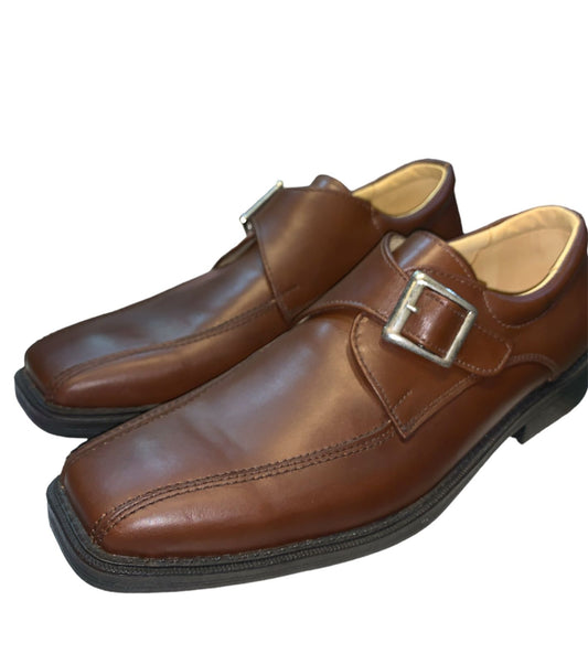 ZAPATO GRENOBLE HOMBRE CUERO CAFÉ HEBILLA