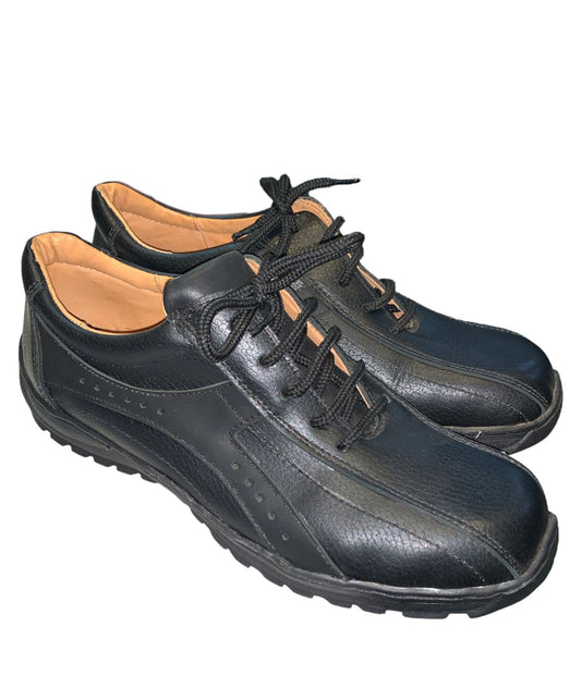 ZAPATO CUZCO HOMBRE CUERO NEGRO POROSO