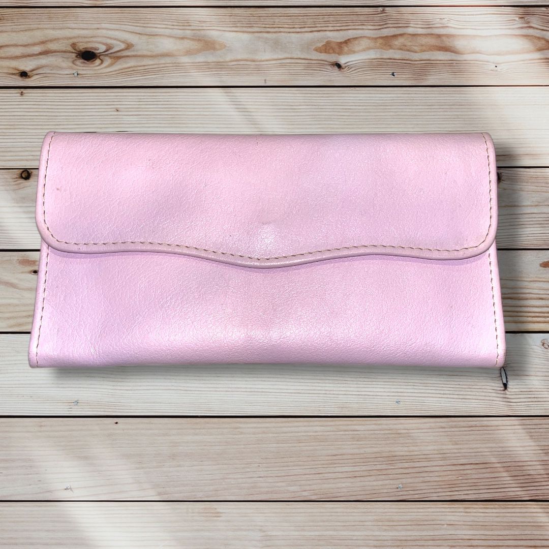Billetera mujer cuero rosado