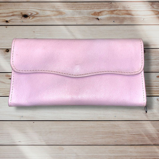 Billetera mujer cuero rosado