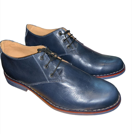 Zapato hombre cuero azul